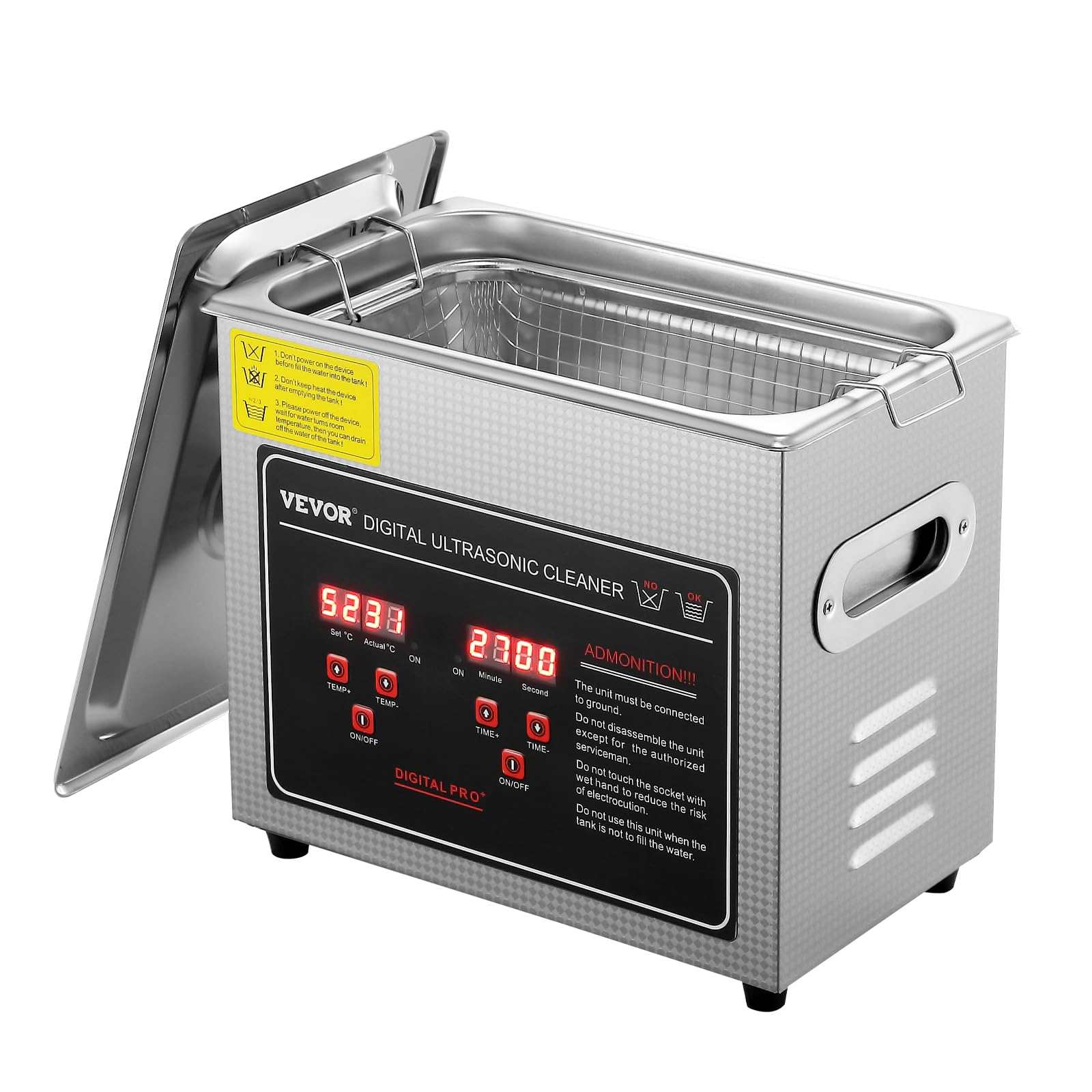 Foto 2 pulgar | Máquina De Limpieza Ultrasónica Vevor Professional 3l Con Temporizador Y Calentador - Venta Internacional.