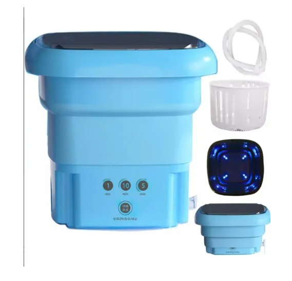 Lavadora Portátil Plegable Azul