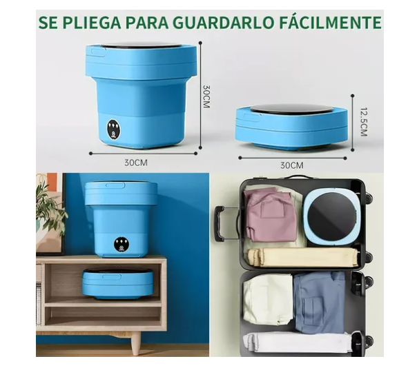 Foto 2 | Lavadora Portátil Plegable Azul
