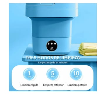 Foto 3 | Lavadora Portátil Plegable Azul