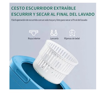 Foto 5 | Lavadora Portátil Plegable Azul