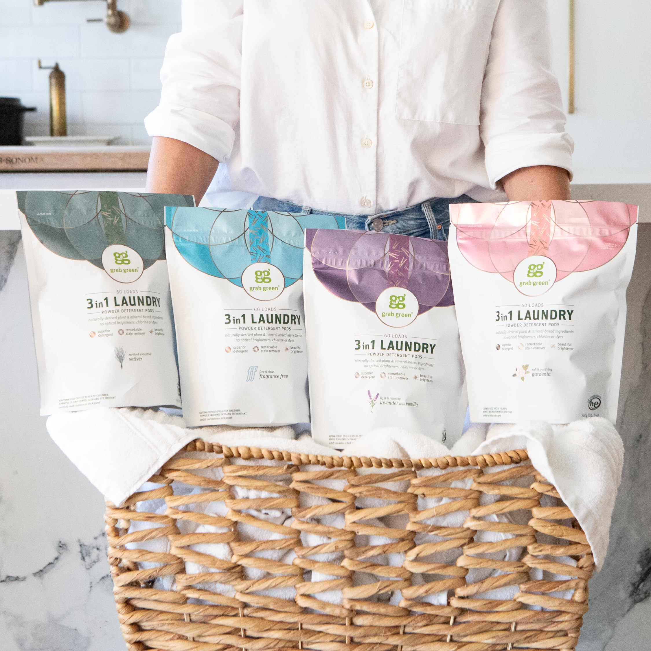 Foto 6 | Detergente Para Ropa Pods Grab Green 3 En 1 Lavender Vanilla 24 - Venta Internacional.
