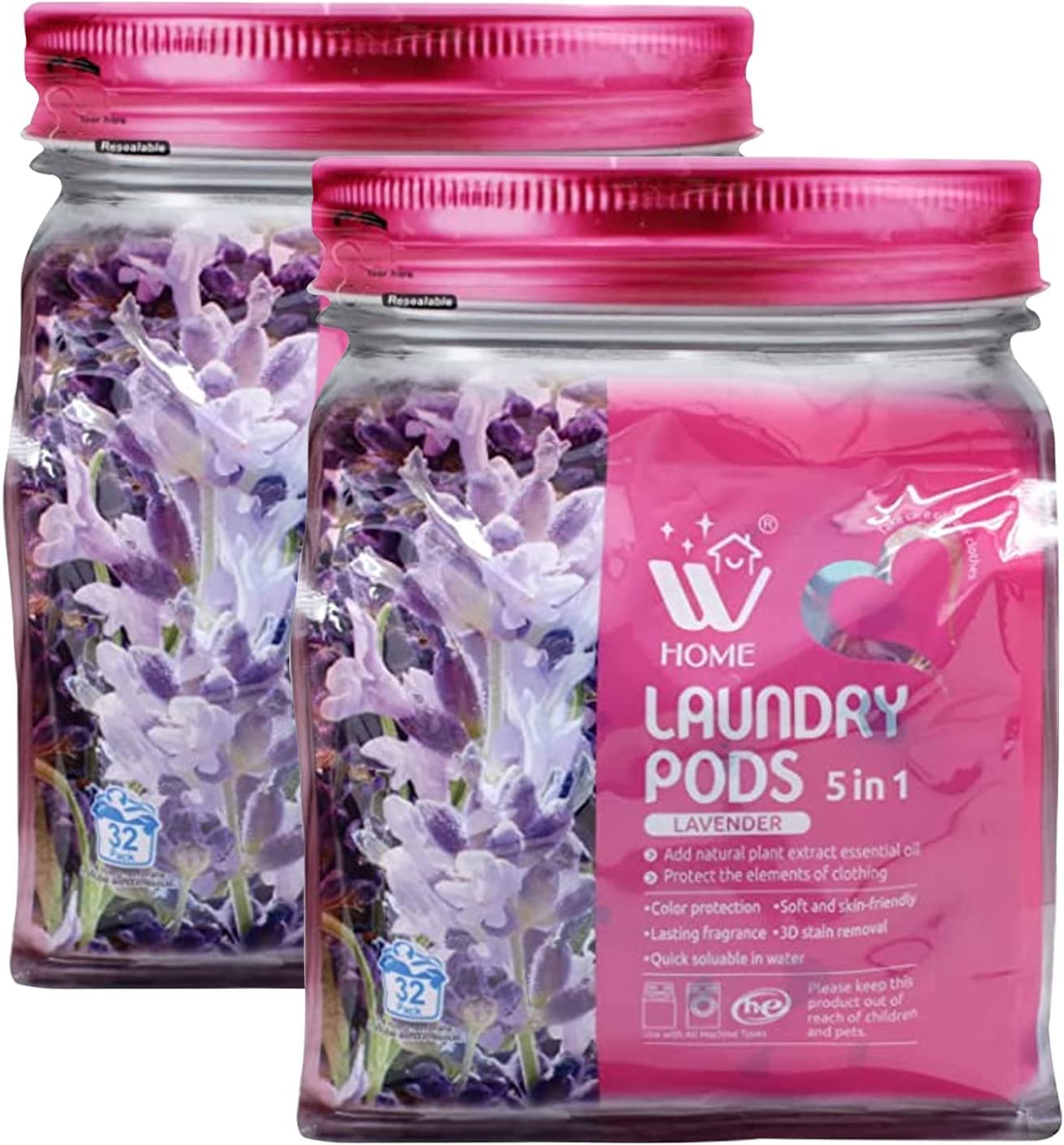 Foto 2 pulgar | Laundry Pods Wbm 5 En 1, Ultraconcentrado En Total, 64 Unidades - Venta Internacional.