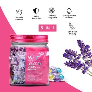 Foto 4 | Laundry Pods Wbm 5 En 1, Ultraconcentrado En Total, 64 Unidades - Venta Internacional.