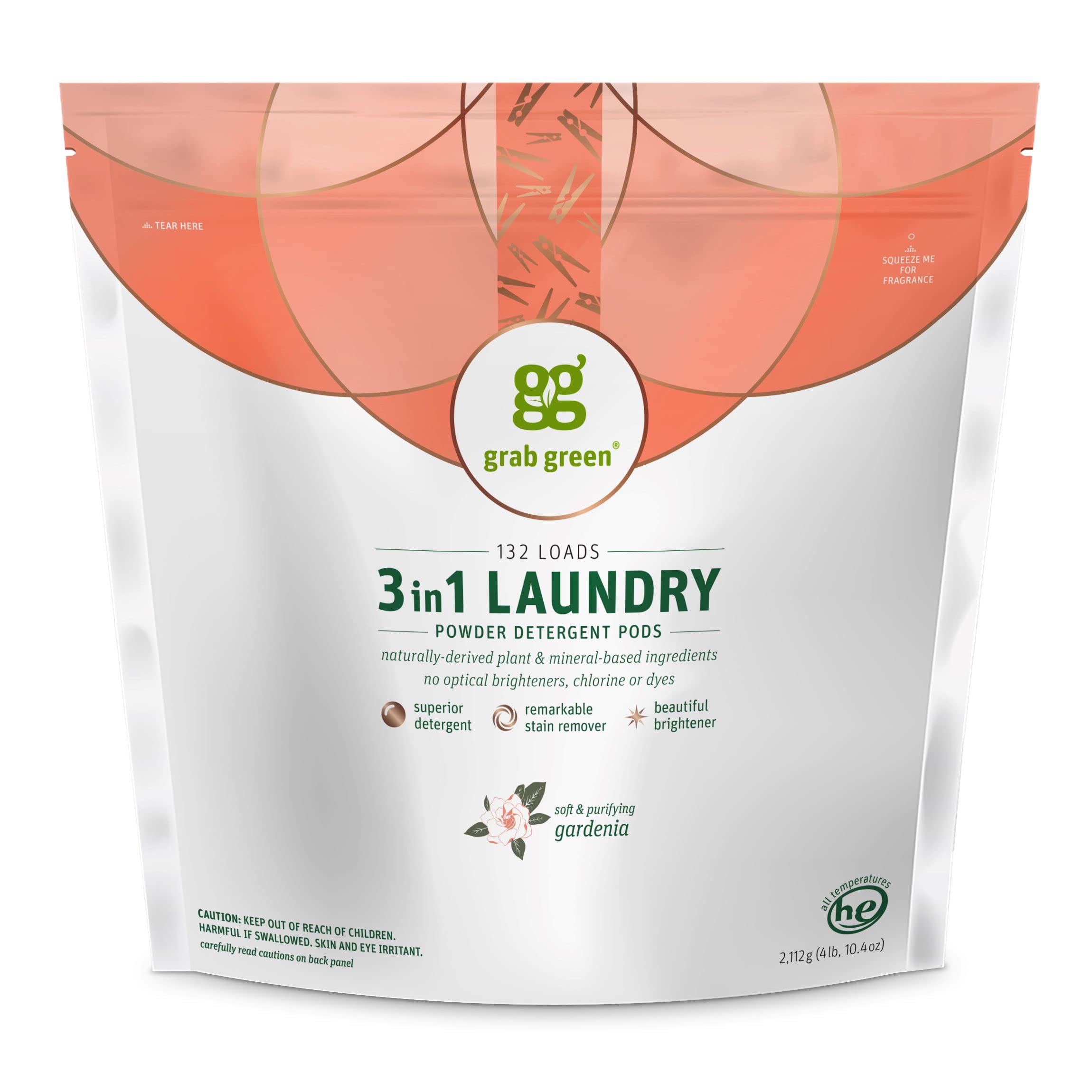Foto 2 pulgar | Detergente Para Ropa En Cápsulas Grab Green, 3 En 1, 132 Unidades, Gardenia - Venta Internacional.