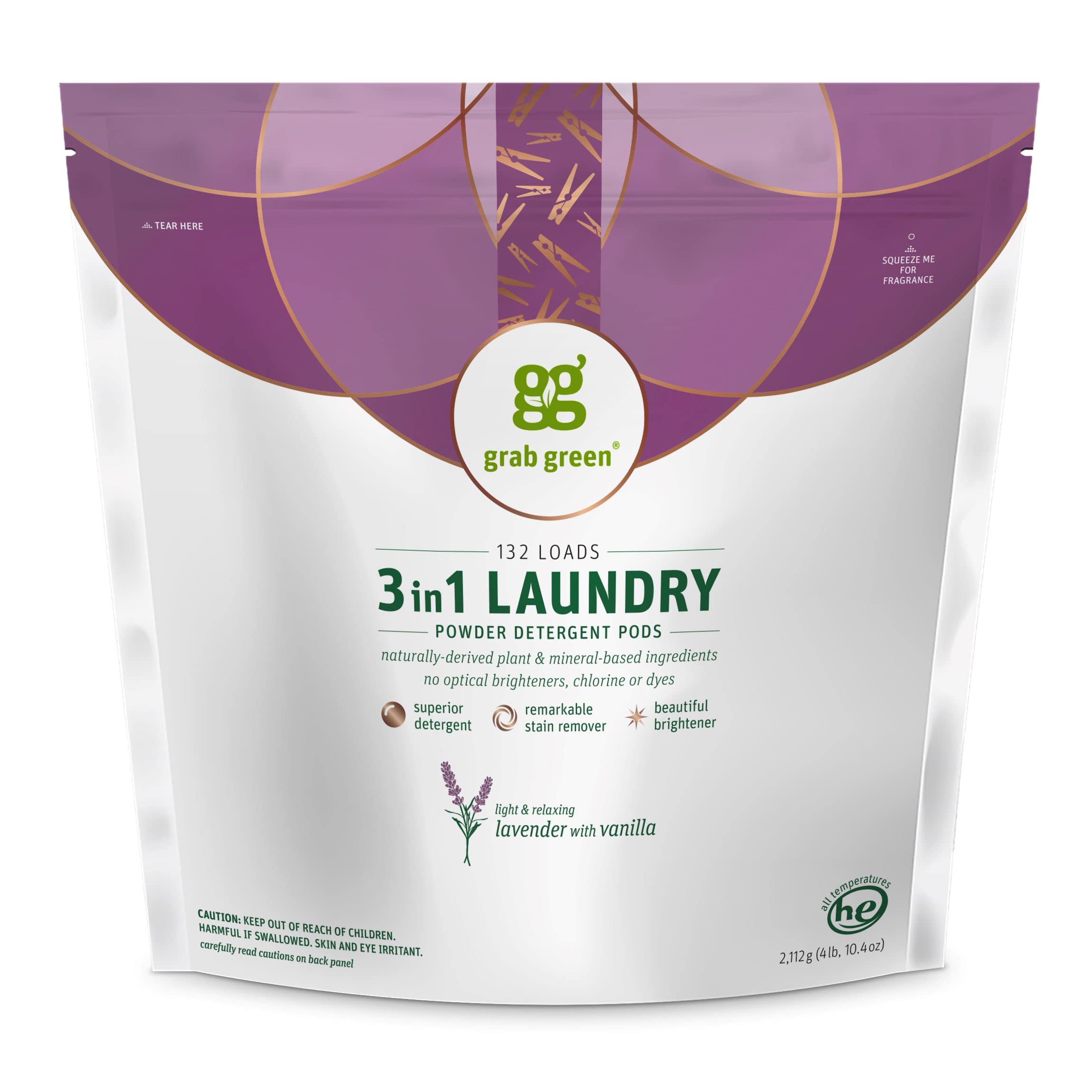 Detergente Para Ropa En Cápsulas Grab Green 3 En 1, 132 Unidades - Venta Internacional.