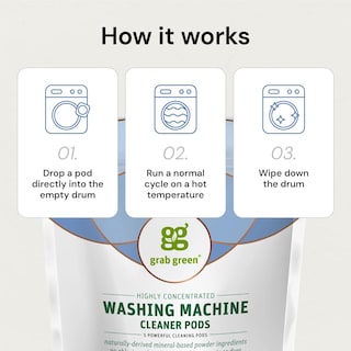 Foto 3 | Limpiador Para Lavadora Grab Green, 5 Unidades, Sin Fragancia - Venta Internacional.