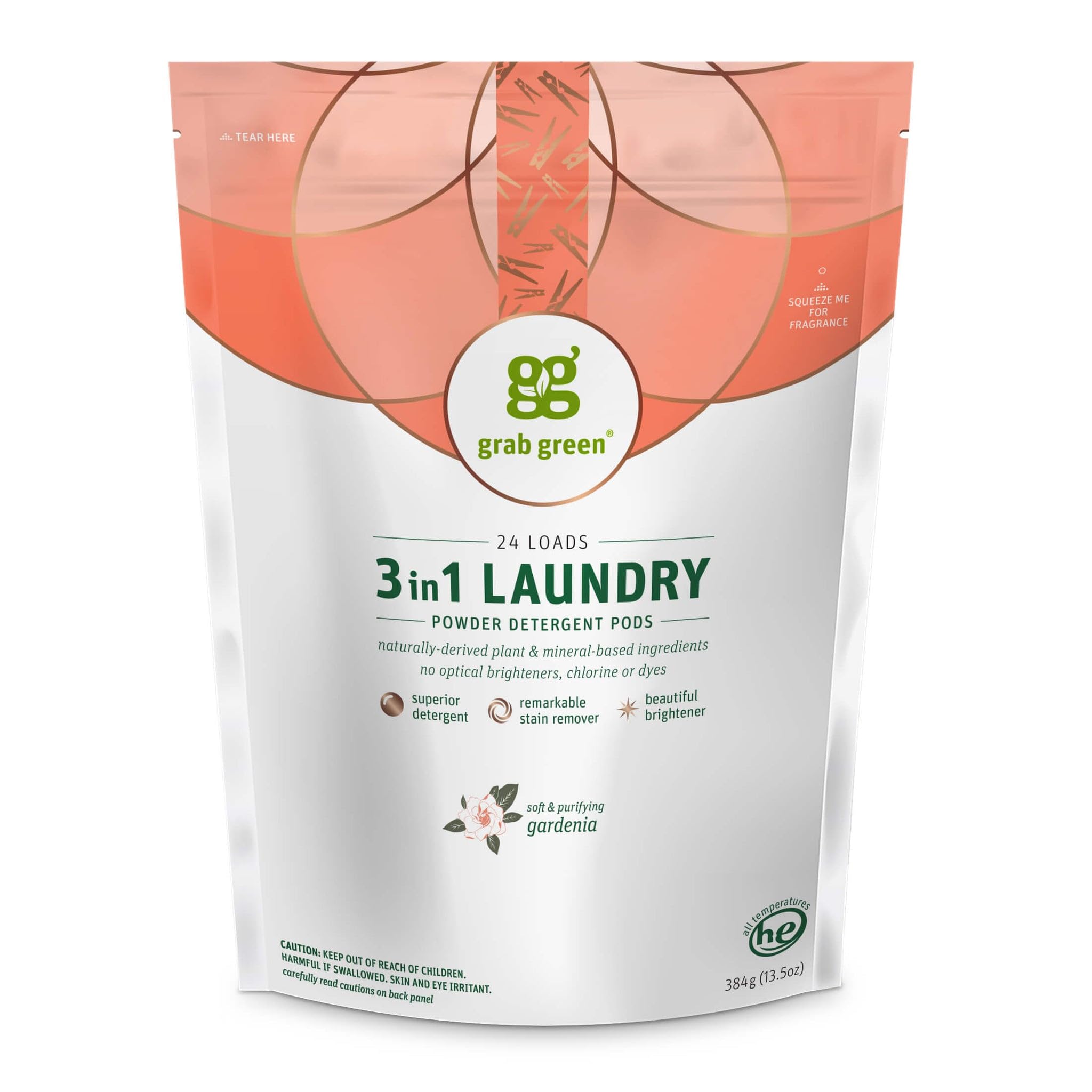 Foto 2 pulgar | Detergente Para Ropa Pods Grab Green 3 En 1 Gardenia Scent 24 - Venta Internacional.