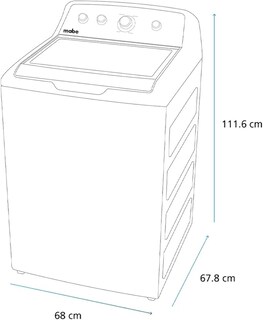 Foto 2 | Lavadora Automática Mabe Appliance Lga72214cbab0 22 Kg Blanca