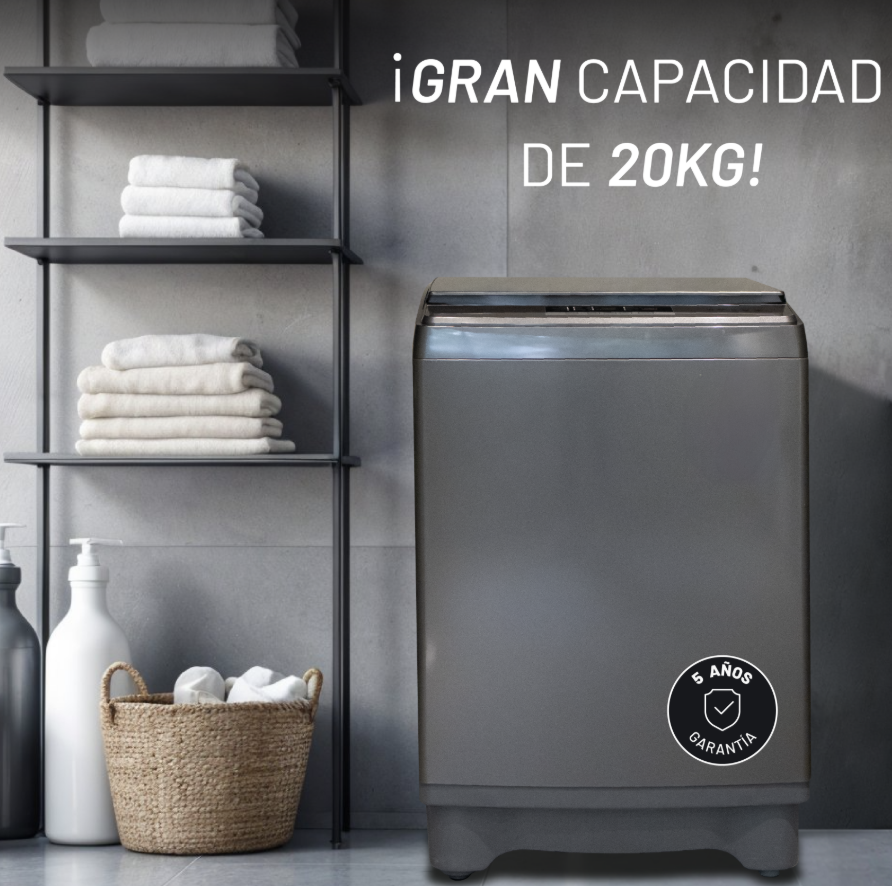 Foto 4 pulgar | Nuur Lavadora Automática De 20kg Lava20au