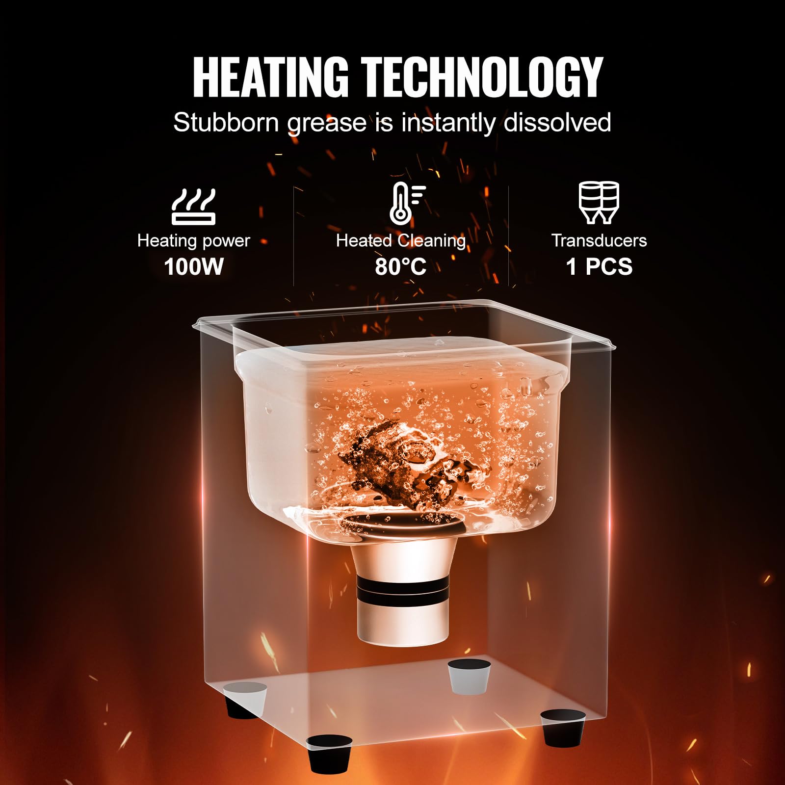 Foto 4 pulgar | Máquina De Limpieza Ultrasónica Vevor 1.3l 60w Con Temporizador Y Calentador - Venta Internacional.