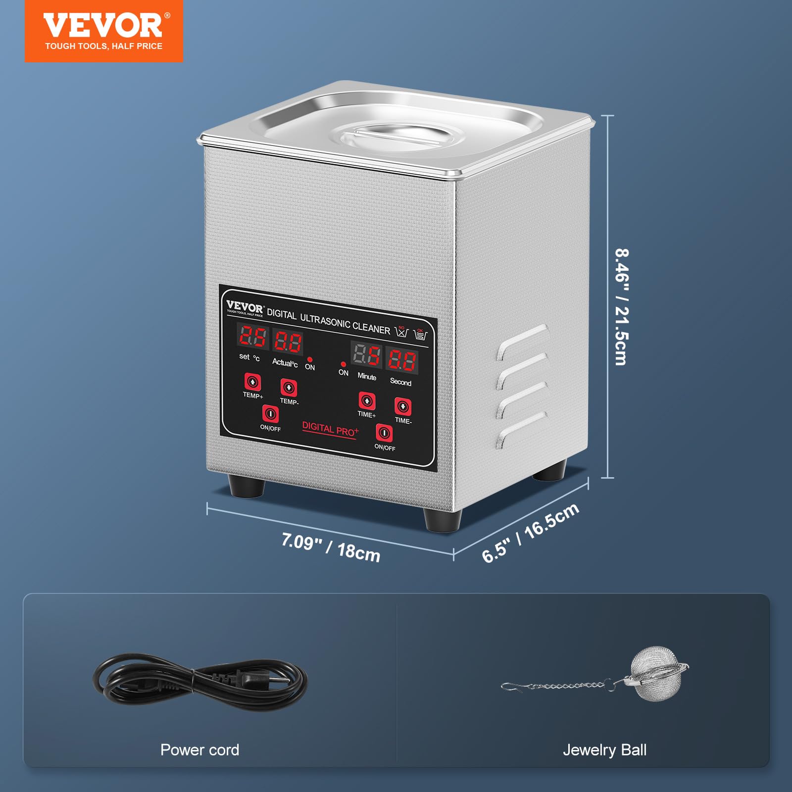 Foto 8 pulgar | Máquina De Limpieza Ultrasónica Vevor 1.3l 60w Con Temporizador Y Calentador - Venta Internacional.