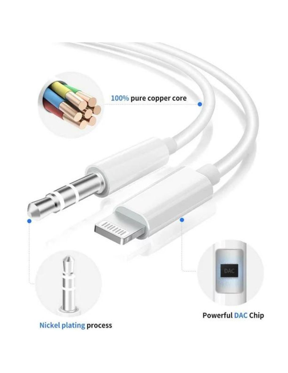 Foto 3 pulgar | Cable Insignia: Lightning .91m - Audio 3.5mm