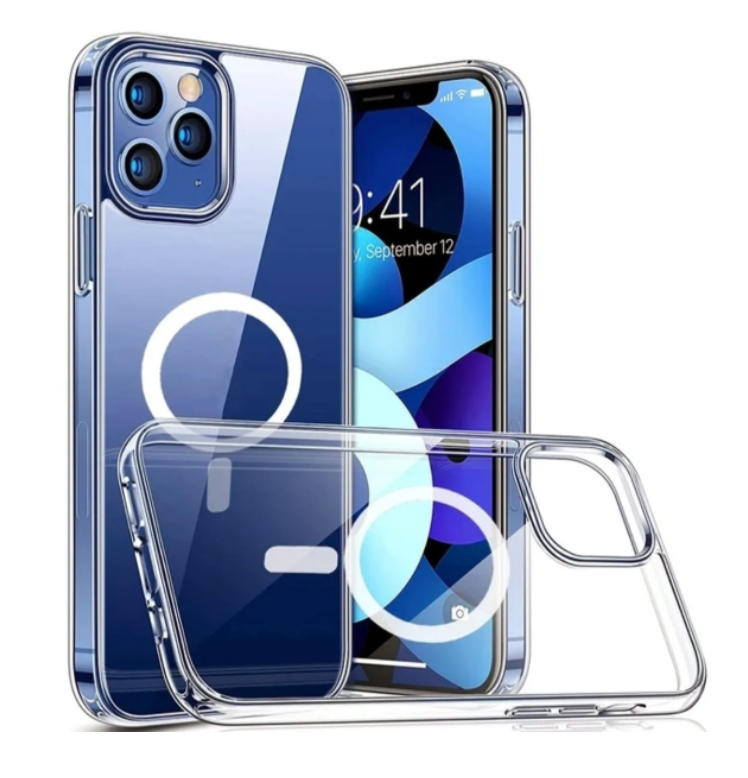Foto 2 pulgar | Funda Genérica Compatible con Batería Magsafe para iPhone 11 Pro Max color Transparente