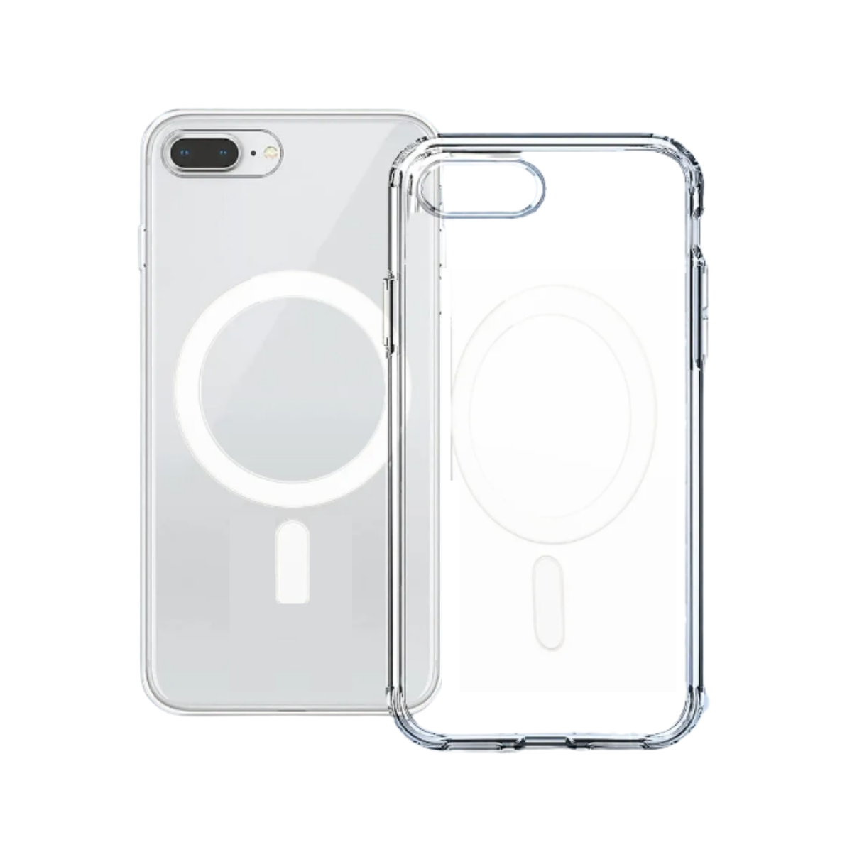 Foto 2 pulgar | Funda Genérica color Transparente Compatible con Batería Magsafe para iPhone 8G