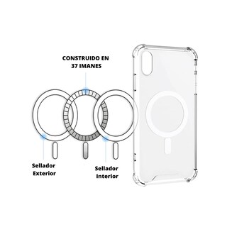 Foto 2 | Funda Genérica color Transparente Compatible con Batería Magsafe para iPhone 8G