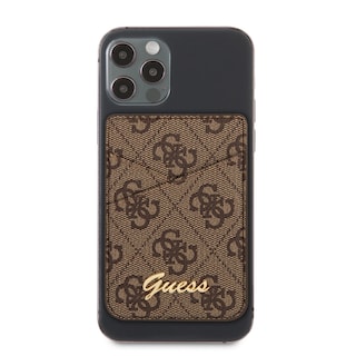 Foto 2 | Tarjetero Wallet Guess 4 G Magsafe GUWMS4GTLBR color Marrón Universal