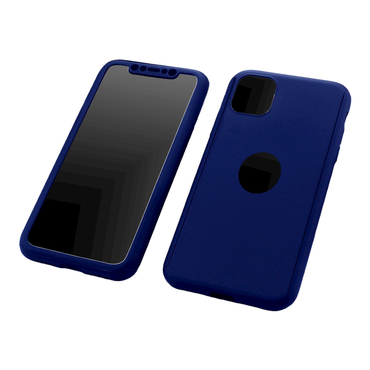 Foto 2 pulgar | Funda Triche Diseño 360° Manzana Incluye Cristal Templado para iPhone 11 Pro color Azul