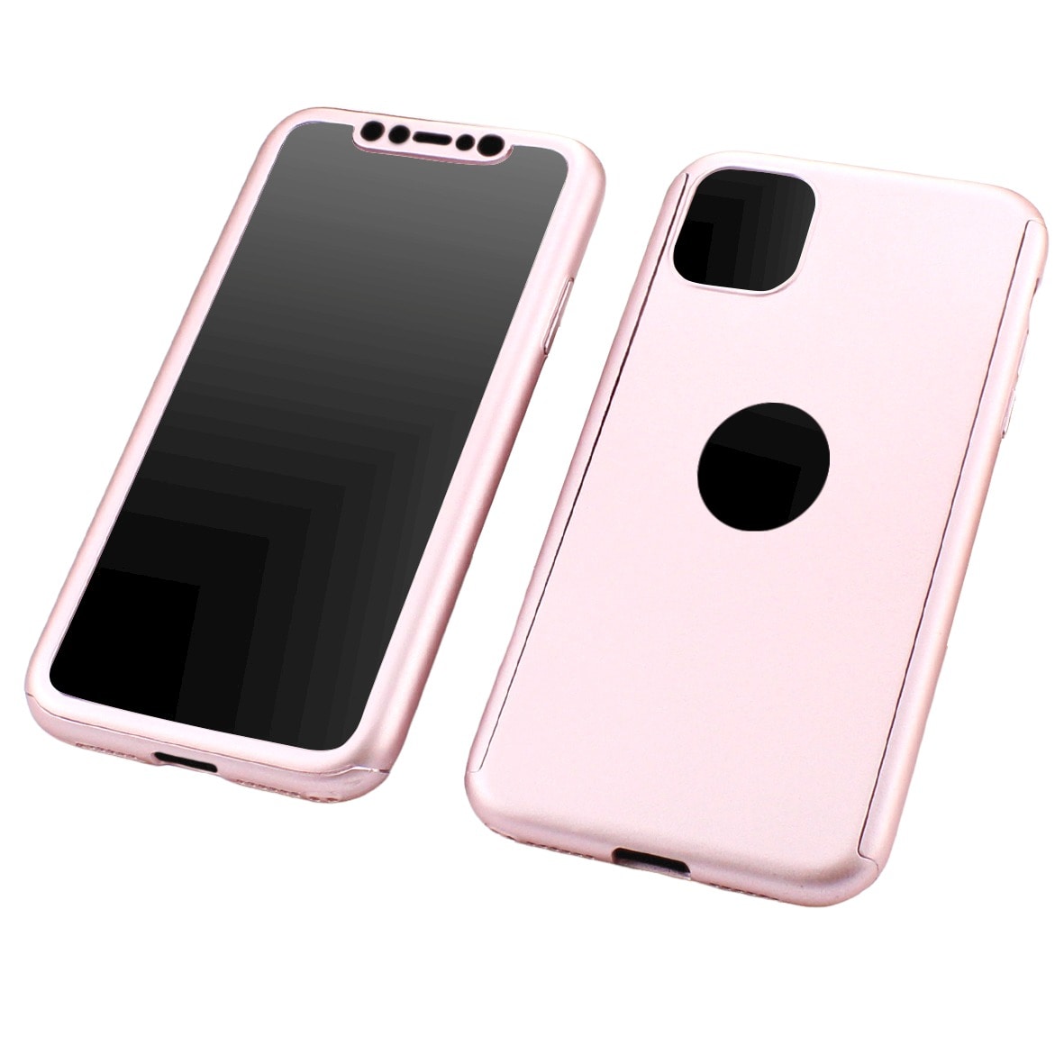 Funda Triche Diseño 360° Manzana Incluye Cristal Templado Para Iphone 11 Pro Color Rosa 0281