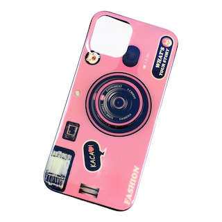 Foto 1 | Funda Triche para iPhone 12 y 12 Pro Diseño Cámara Vintage color Rosa