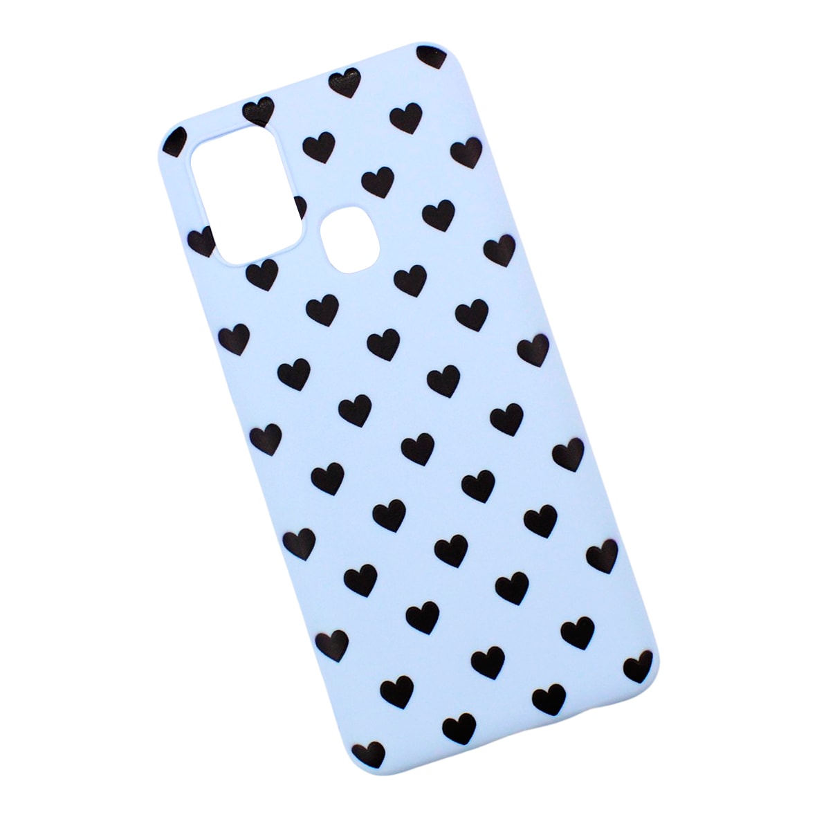 Funda Triche Protector Diseño Corazones Suave para Galaxy A21S y A217 color Azul $234