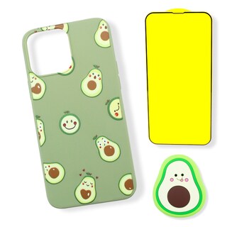Foto 1 | Kit Triche para iPhone 13 Pro Max Case Aguacate + So + Cristal 9D