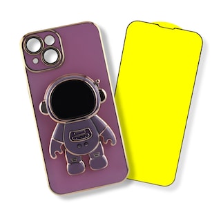 Foto 1 | Kit Triche para iPhone 14 Case Astronauta 3d Lila + Mica 9d