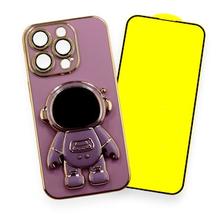Foto 1 | Kit Triche para iPhone 14 Pro Case Astronauta 3d color Lila + Mica 9d