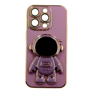 Foto 2 | Kit Triche para iPhone 14 Pro Case Astronauta 3d color Lila + Mica 9d
