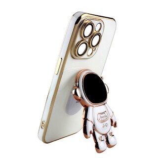 Foto 3 | Kit Triche para iPhone 14 Pro Case Astronauta 3d color Blanco + Mica 9d