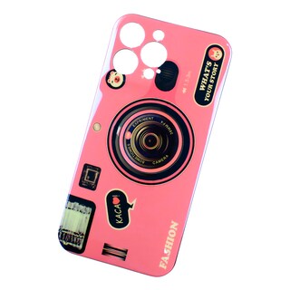 Foto 2 | Kit Triche para iPhone 13 Pro Max Case Cámara Rosa + So + Cristal 9D