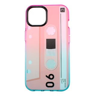 Foto 2 | Kit Triche para iPhone 13 Case Cassette Rosa + Cristal 9D