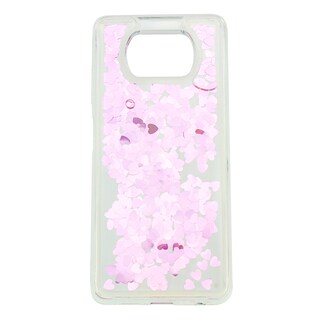 Foto 2 | Kit Triche para Xiaomi Poco X3 Case Pecera Corazones Rosa + Cristal 9d