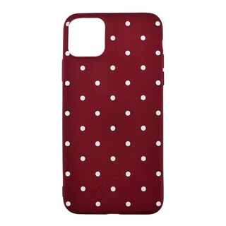 Foto 1 | Funda Triche Diseño Puntos Flexible color Vino para iPhone 11 Pro