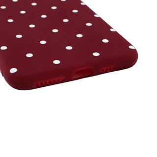 Foto 2 | Funda Triche Diseño Puntos Flexible color Vino para iPhone 11 Pro