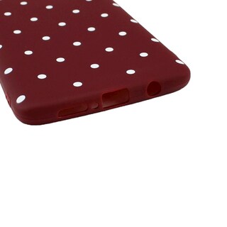 Foto 2 | Funda Triche Diseño Puntos Flexible color Vino para Xiaomi Note 8 Pro
