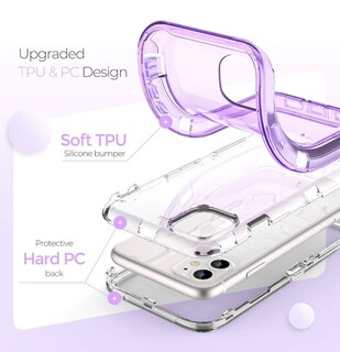 Foto 2 | Funda de Uso Rudo Funbu Púrpura para iPhone 11 PRO Transparente Antigolpes