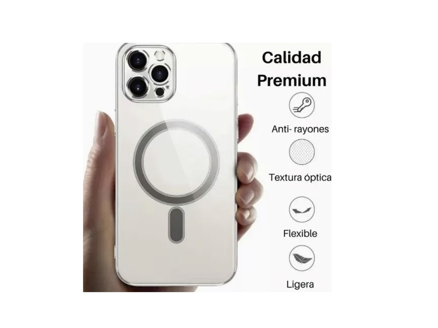 Foto 2 | Fit Funda Magsafe + Mica Pantalla + Mica Cámara Funbu para iPhone 12