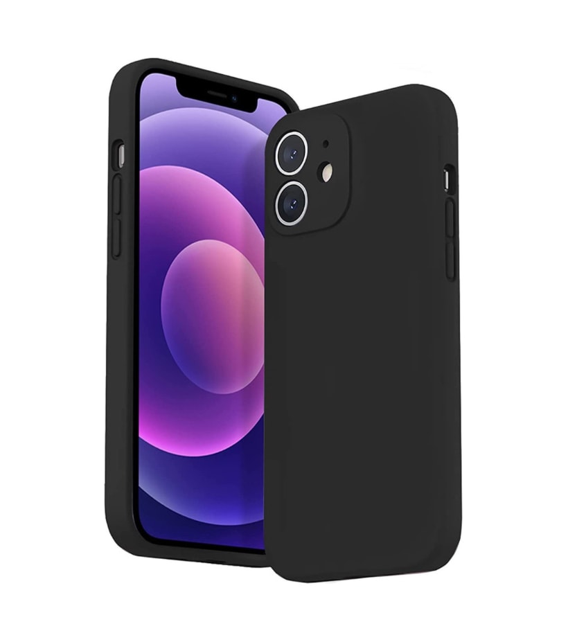 Funda de Silicona para Teléfono Compatible con iPhone 12 Pro Max Negra $355