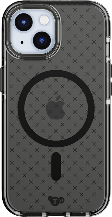 Foto 2 pulgar | Funda Tech21 Evo Check Para Iphone 15 - Compatible Con Magsafe - Ahumado/negro