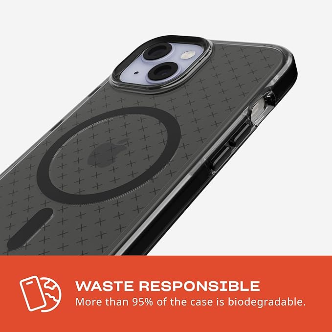 Foto 4 pulgar | Funda Tech21 Evo Check Para Iphone 15 - Compatible Con Magsafe - Ahumado/negro