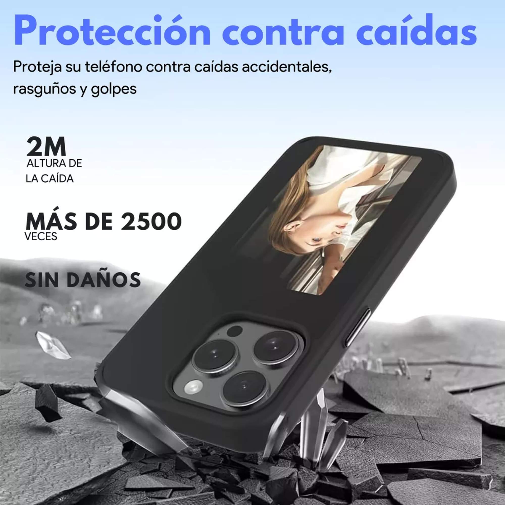 Foto 6 | Funda Tinta Inteligente Pantalla Personalizable Mr. Gadgets para Iphone 13/14 Case Con Pantalla De Tinta Electr