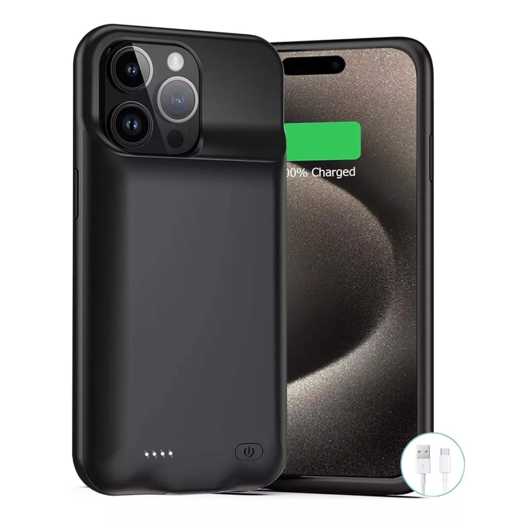 Funda Cargadora Powerbank 7000 Mah para iPhone 15 Pro Max