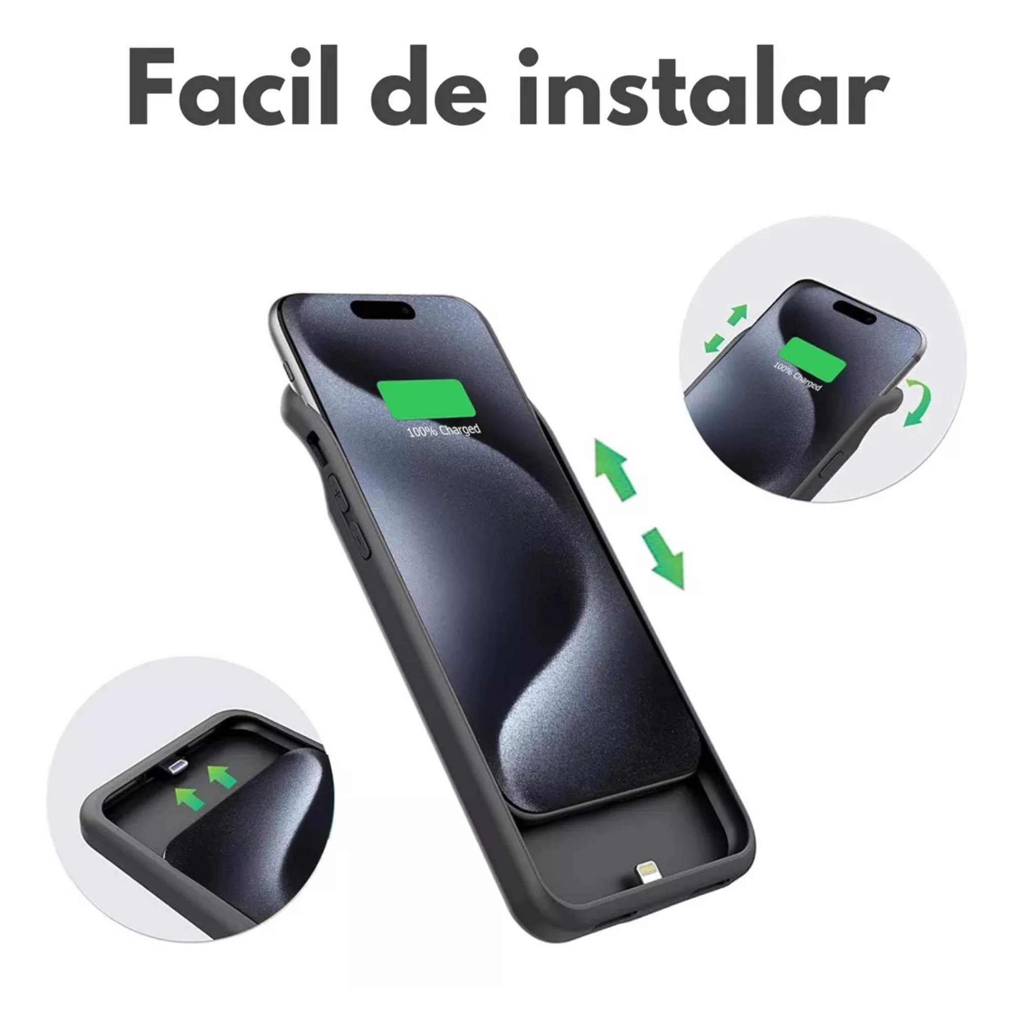 Foto 5 pulgar | Funda Cargador Powerbank 7000 Mah para iPhone 15 Plus Protección 2 en 1