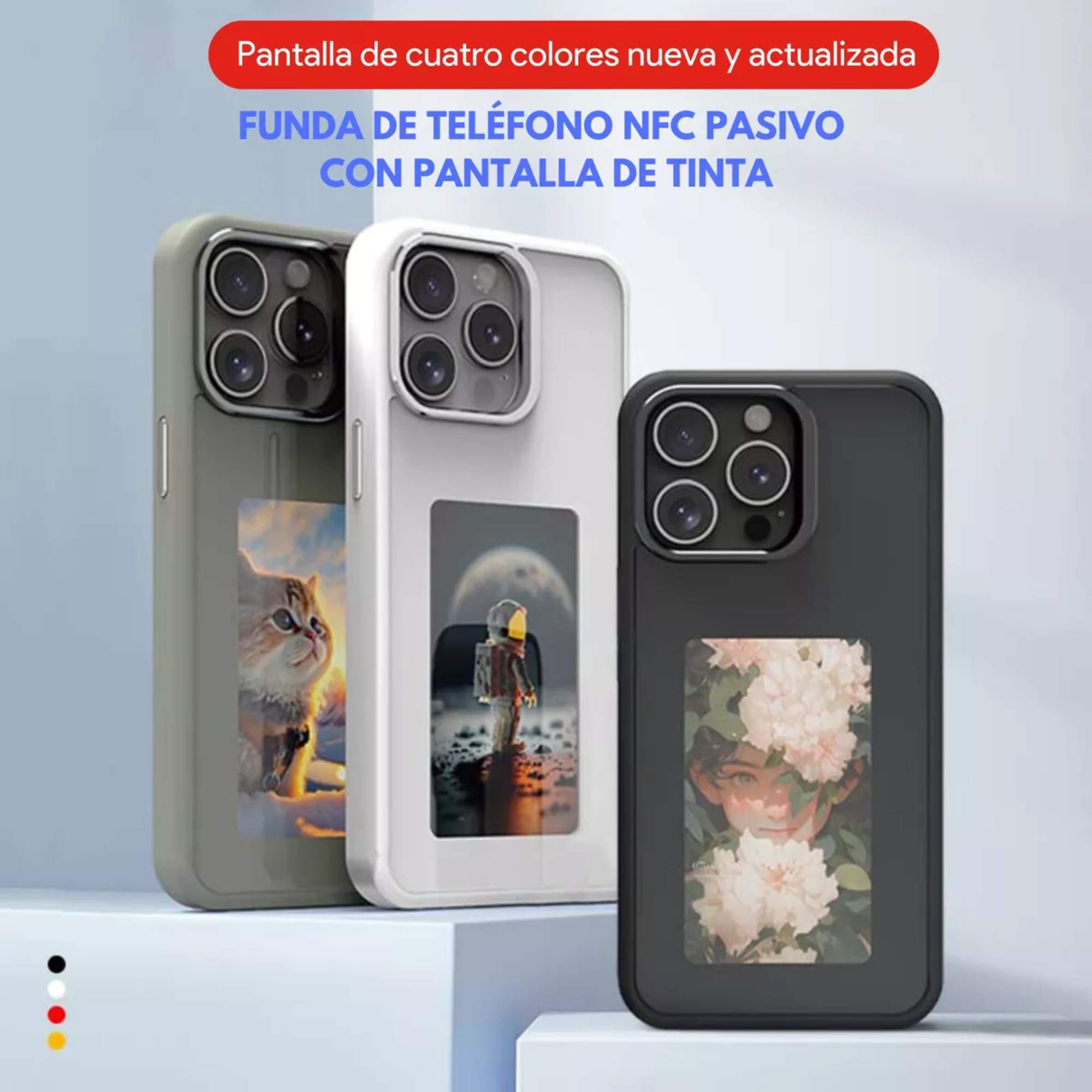 Foto 4 | Funda Tinta Inteligente Pantalla Personalizable Mr. Gadgets para iPhone 13 Pro Max Case Con Pantalla De Tinta Electrón