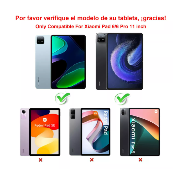 Foto 2 | Funda Con Teclado Mouse+lapiz Para Xiaomi Pad 6/6 Pro 11'' Ñ