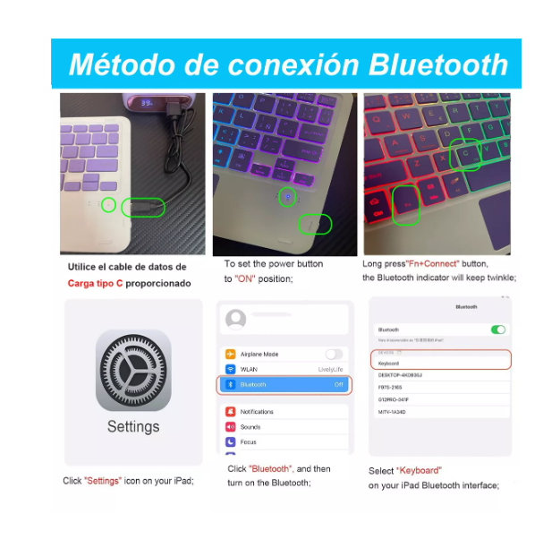 Foto 3 | Funda Con Teclado Mouse+lapiz Para Xiaomi Pad 6/6 Pro 11'' Ñ