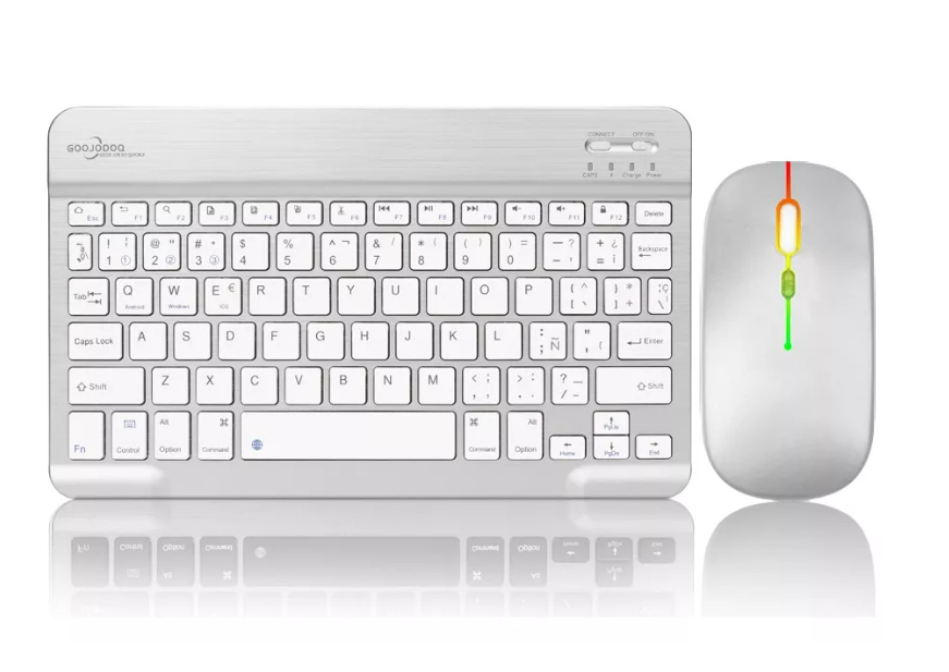 Teclado Y Mouse Bluetooth Compatible Con Tableta, Ipad, Ios