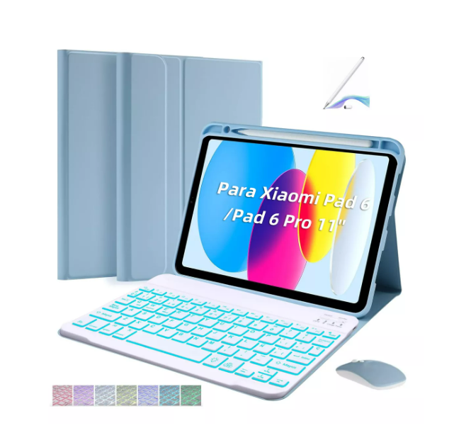 Foto 4 | Funda Con Teclado Mouse+ Lapiz Para Xiaomi Mi Pad 6