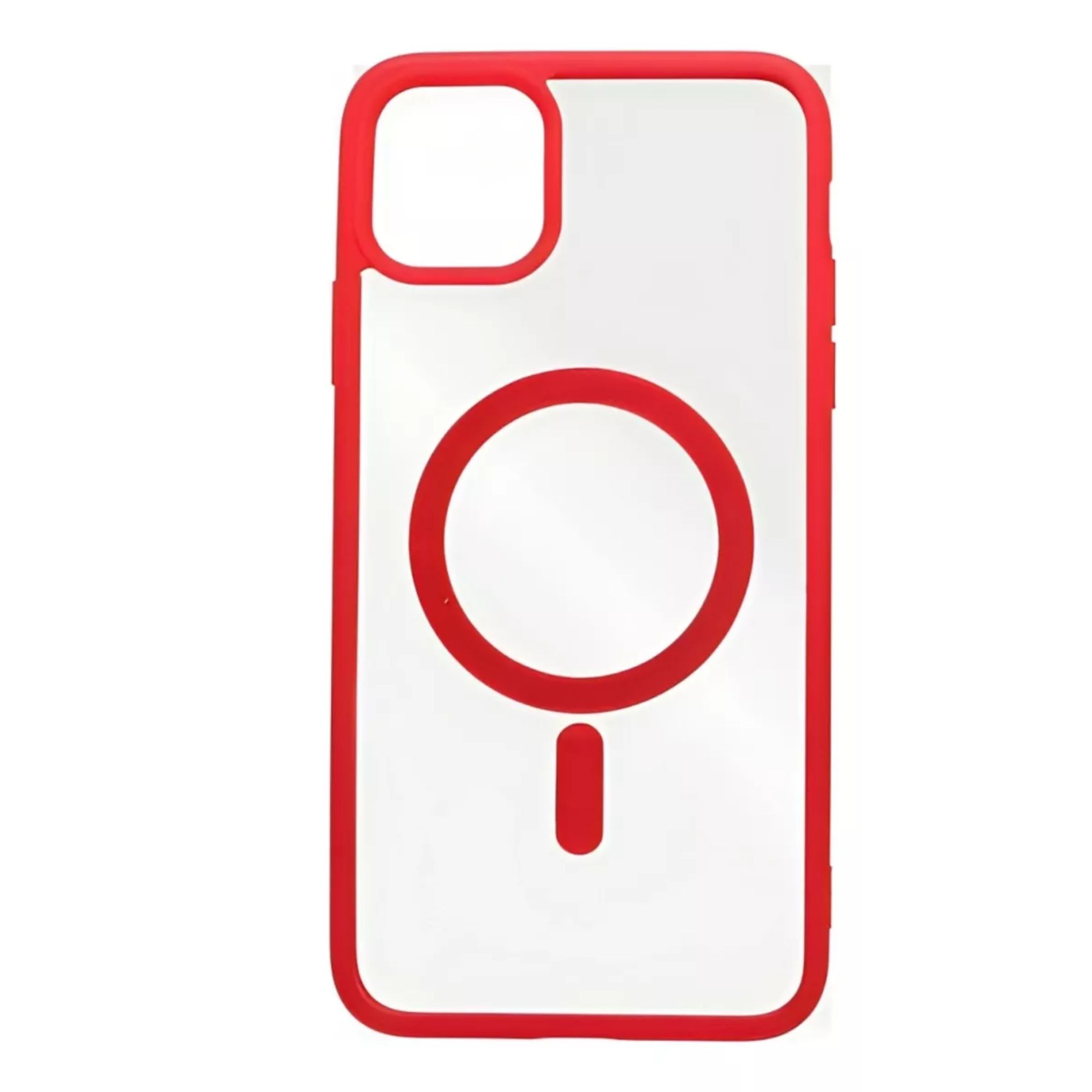 Foto 4 pulgar | Funda Transparente Clear Case Color Para Iphone 16 pro / Rojo